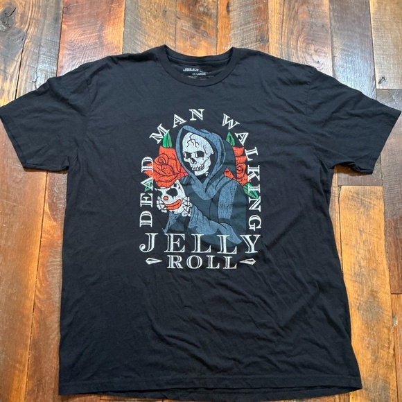 Jelly Roll Dead Man Walking Graphic Band Tee Black 2XL - Picture 2 of 7
